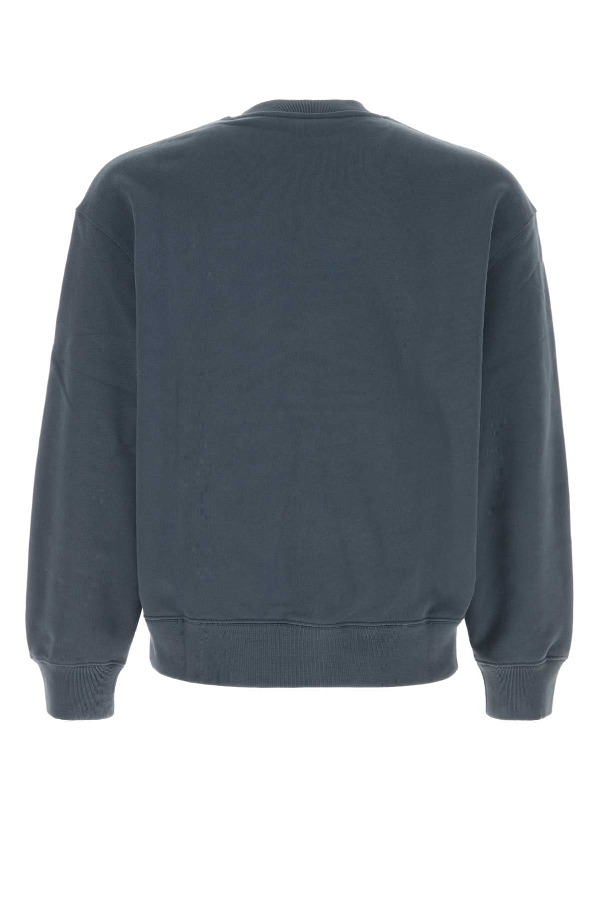 Air Force Blue Cotton Sweatshirt Shadowblue Exterior: Organic Felpe