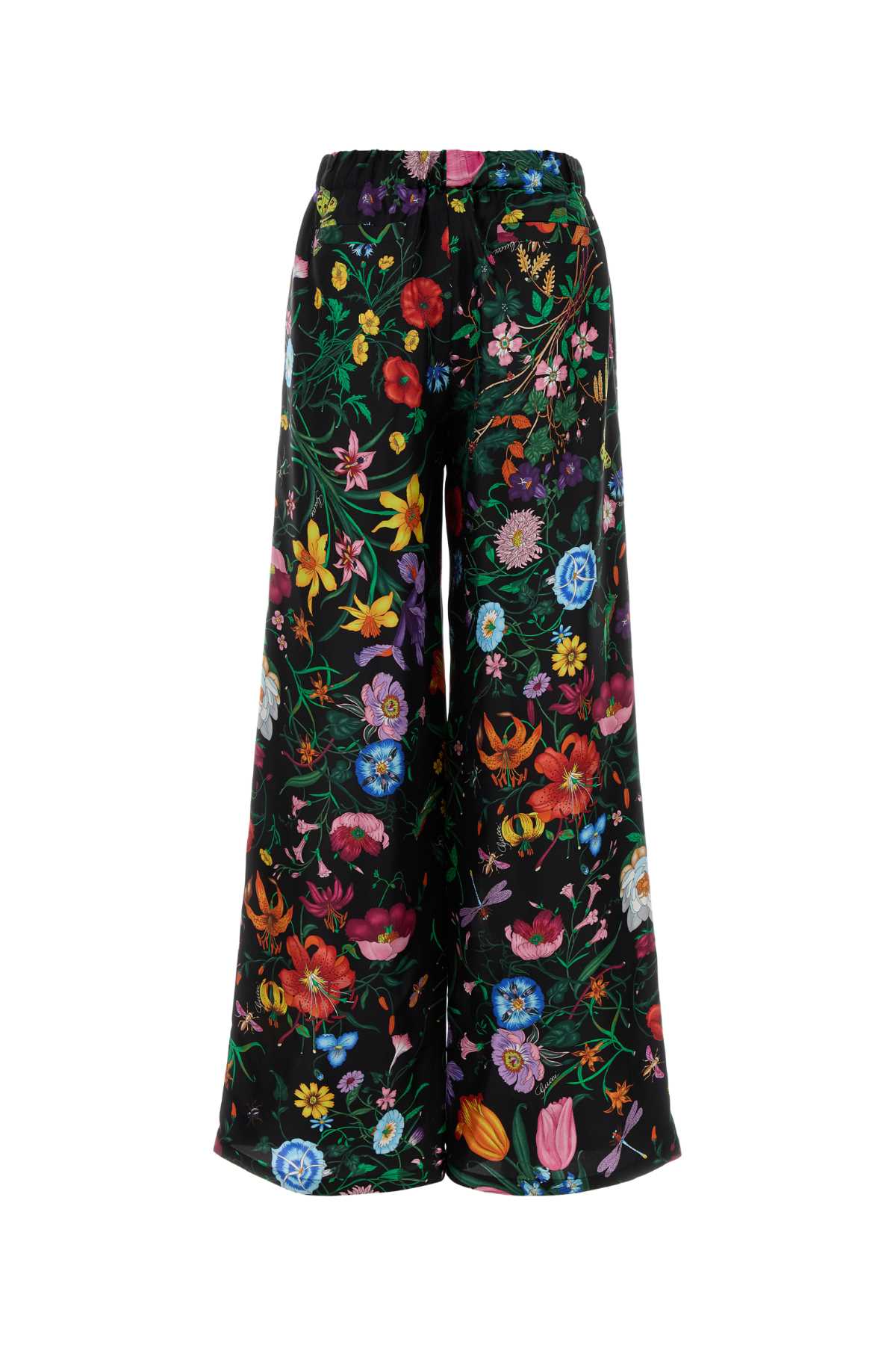 Blackmulticolormc Silk Pantaloni