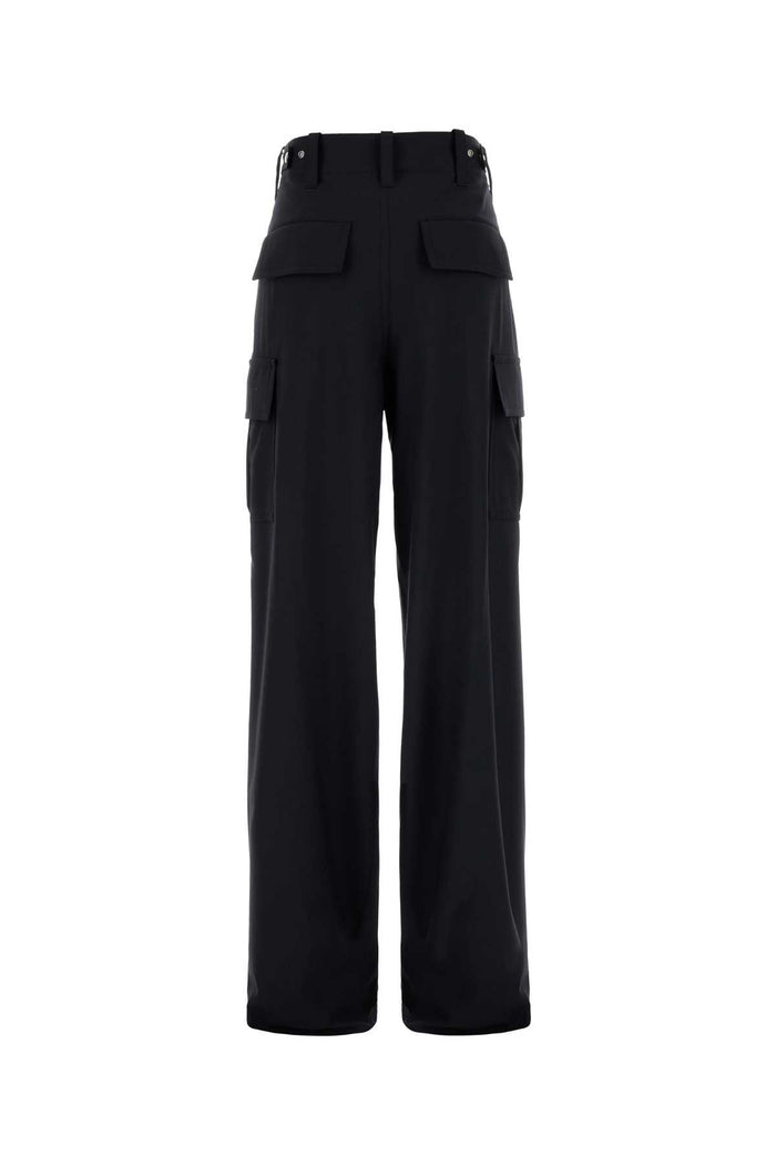 Midnight Blue Wool Cargo Pant Darkblue Exterior: Pantaloni