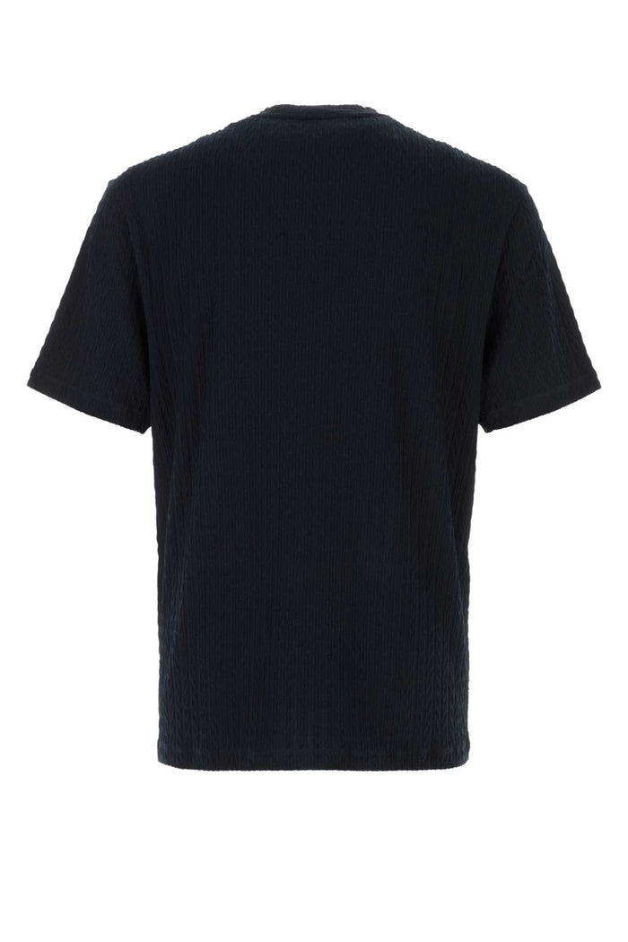 Midnight Blue Stretch Viscose Blend T-Shirt