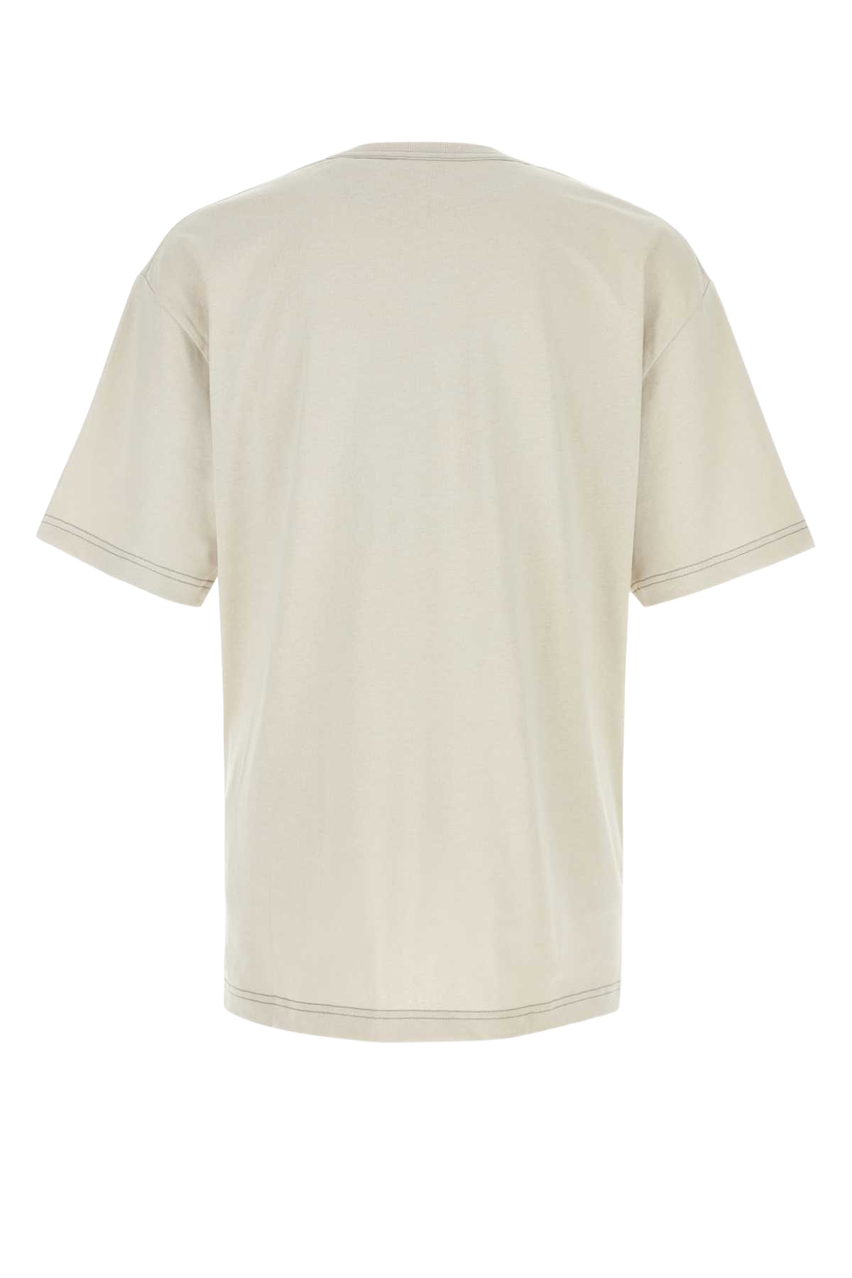 Light Grey Cotton Blend T-Shirt Pearl Exterior: Linen
