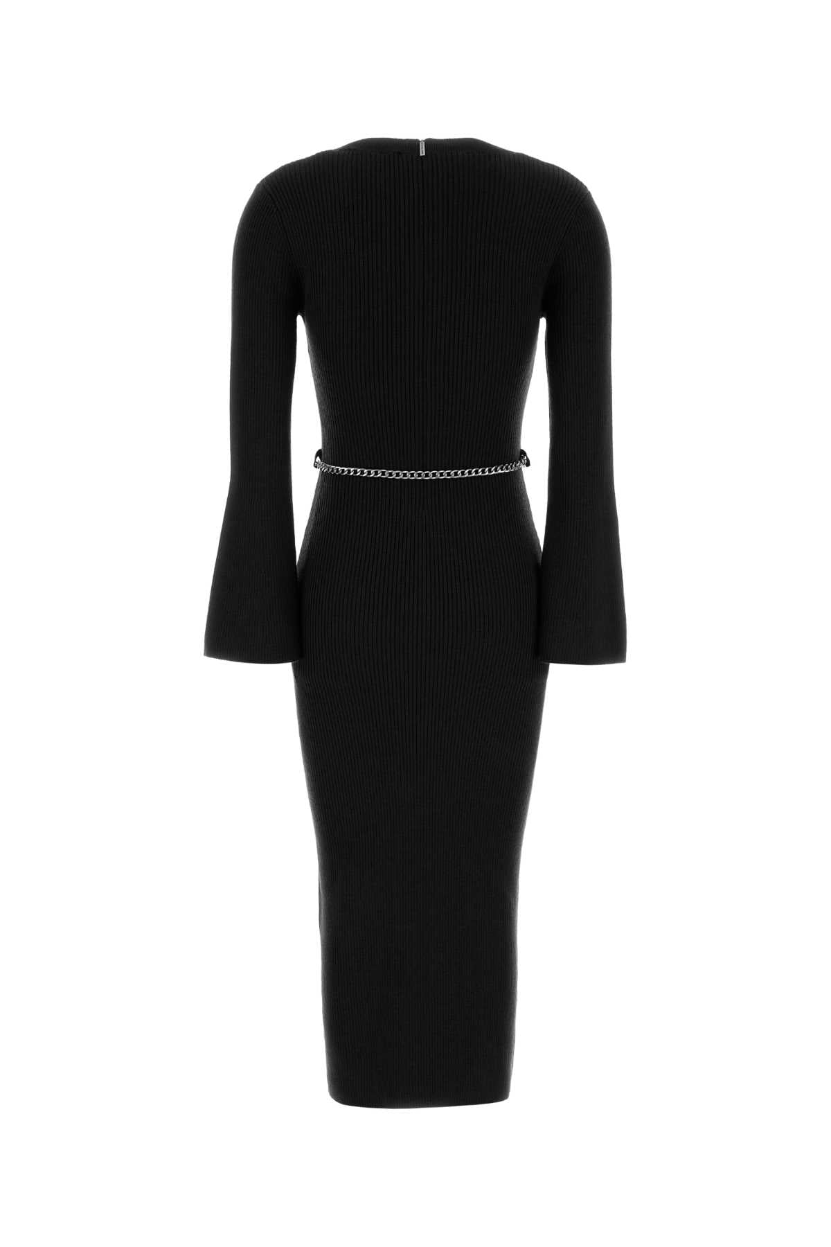 Black Wool Blend Dress Abiti