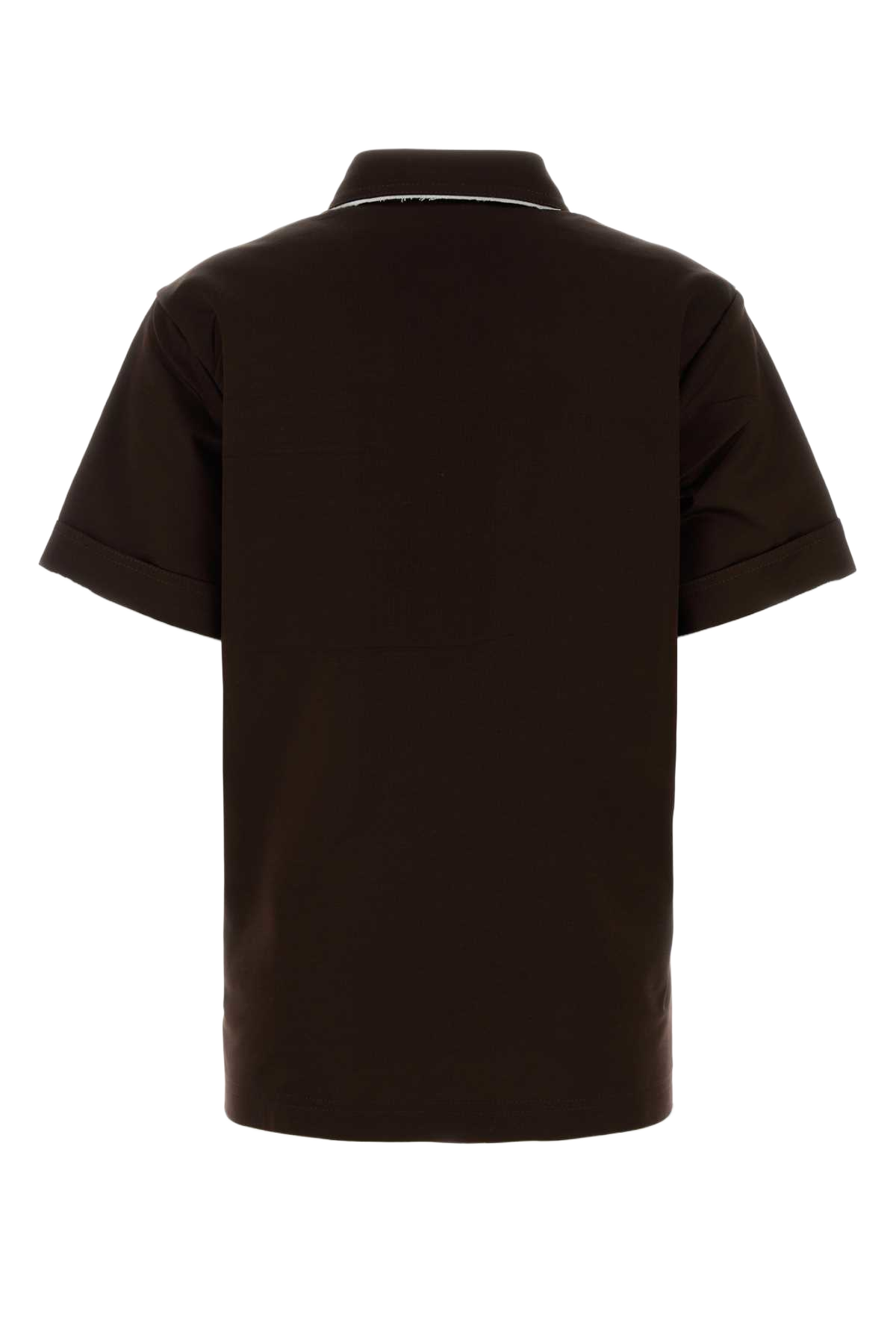 Chocolate Cotton Polo Shirt Ebano Exterior