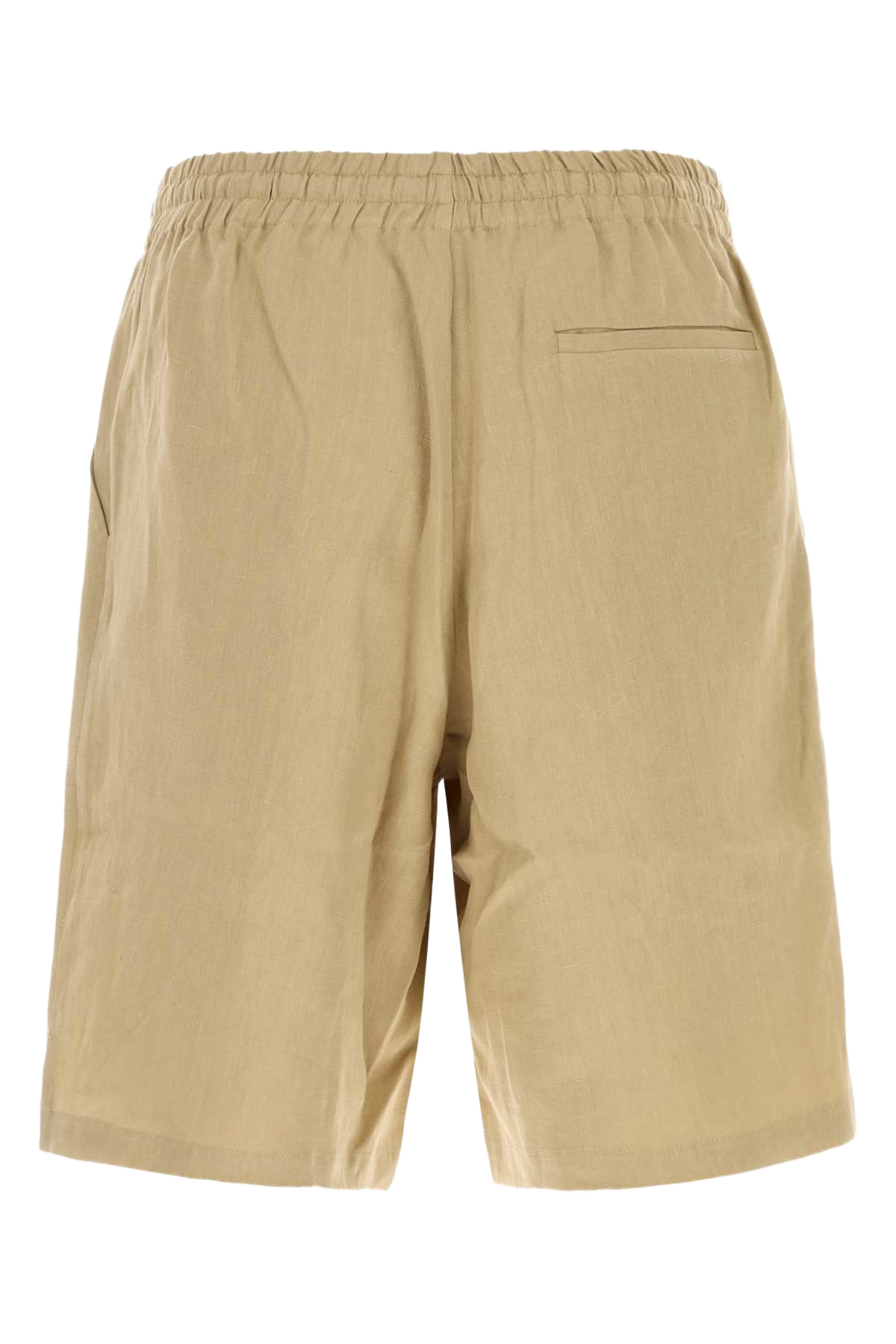 Beige Linen Bermuda Shorts Dune Exterior