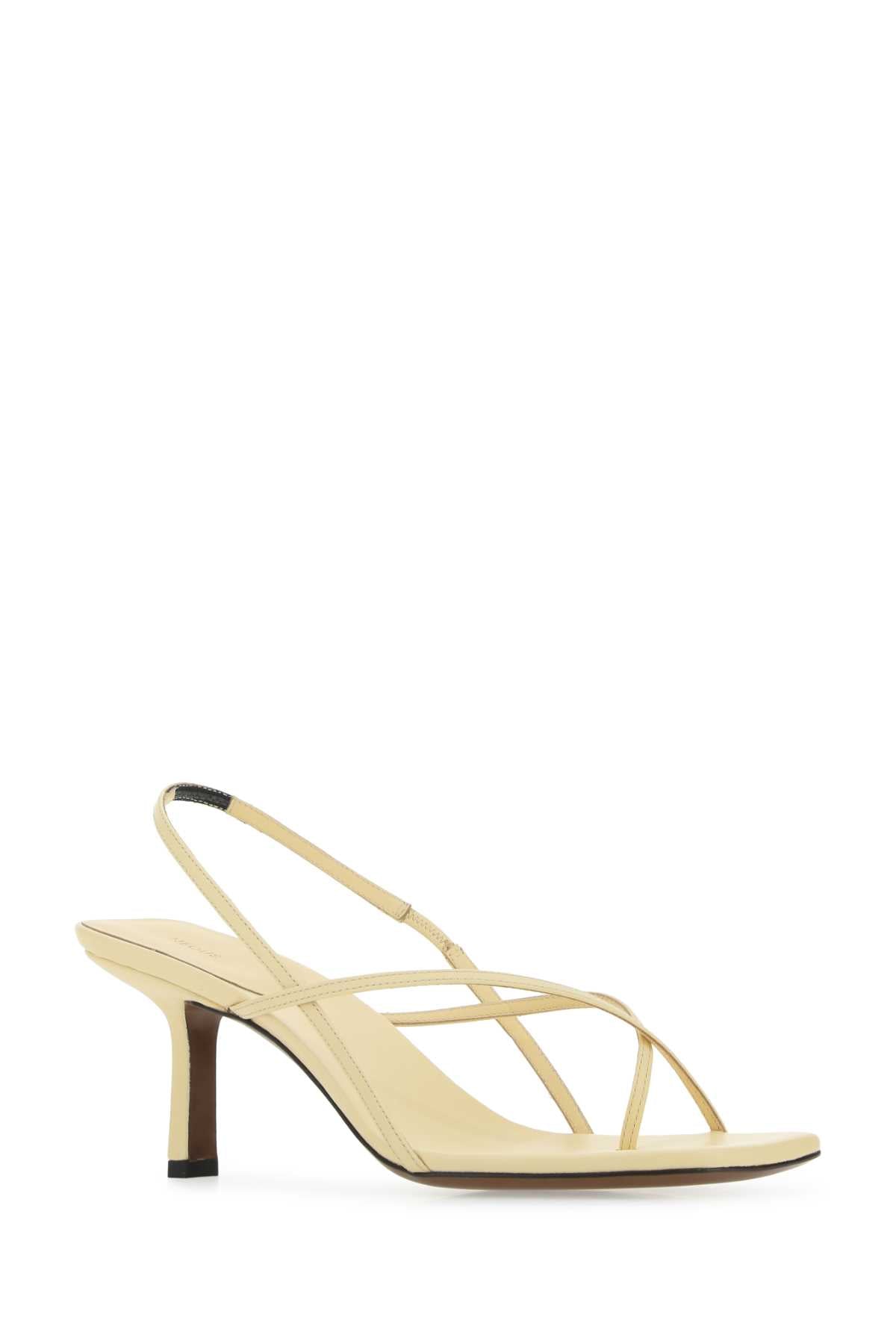 Cream Leather Shamali Sandals Alabaster Sandali