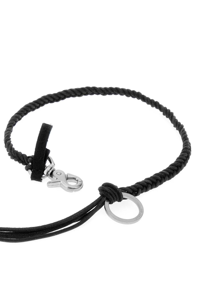 Black Leather Ladon Necklace Collane