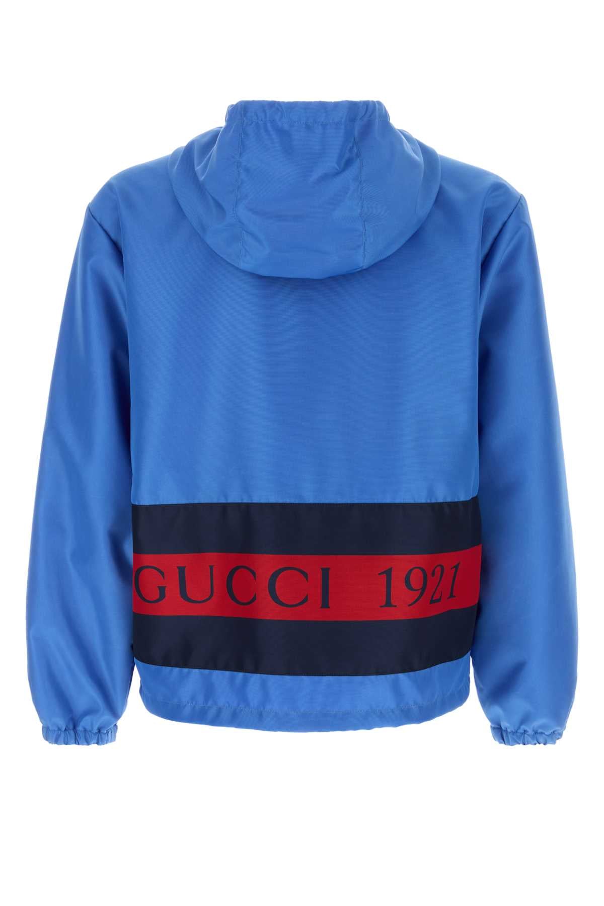 Blue Nylon Jacket Newbluette Exterior: Lining: Giubbini