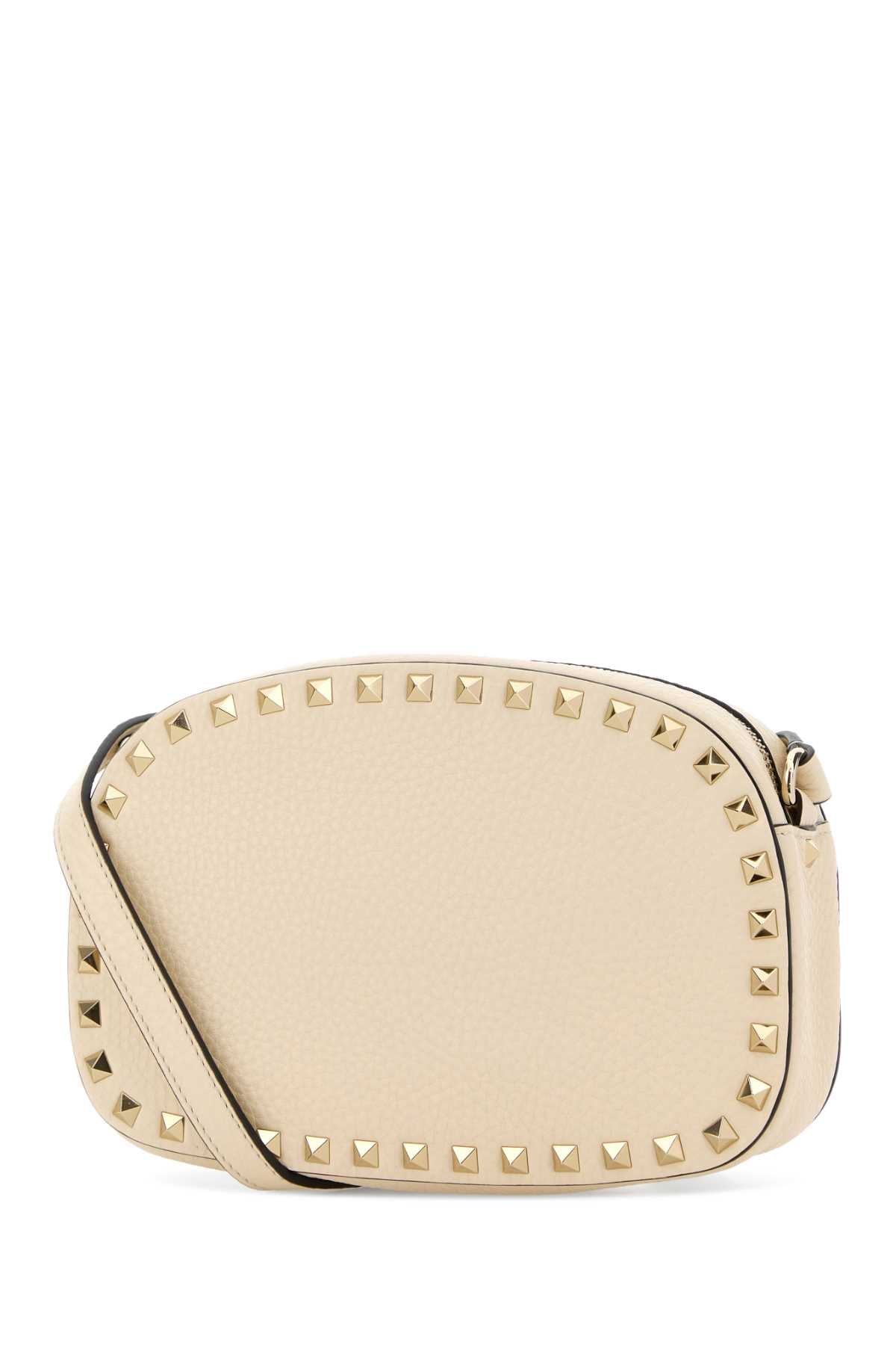 Ivory Leather Rockstud Crossbody Bag Lightivory Calf - Bos Taurus Borse A Mano