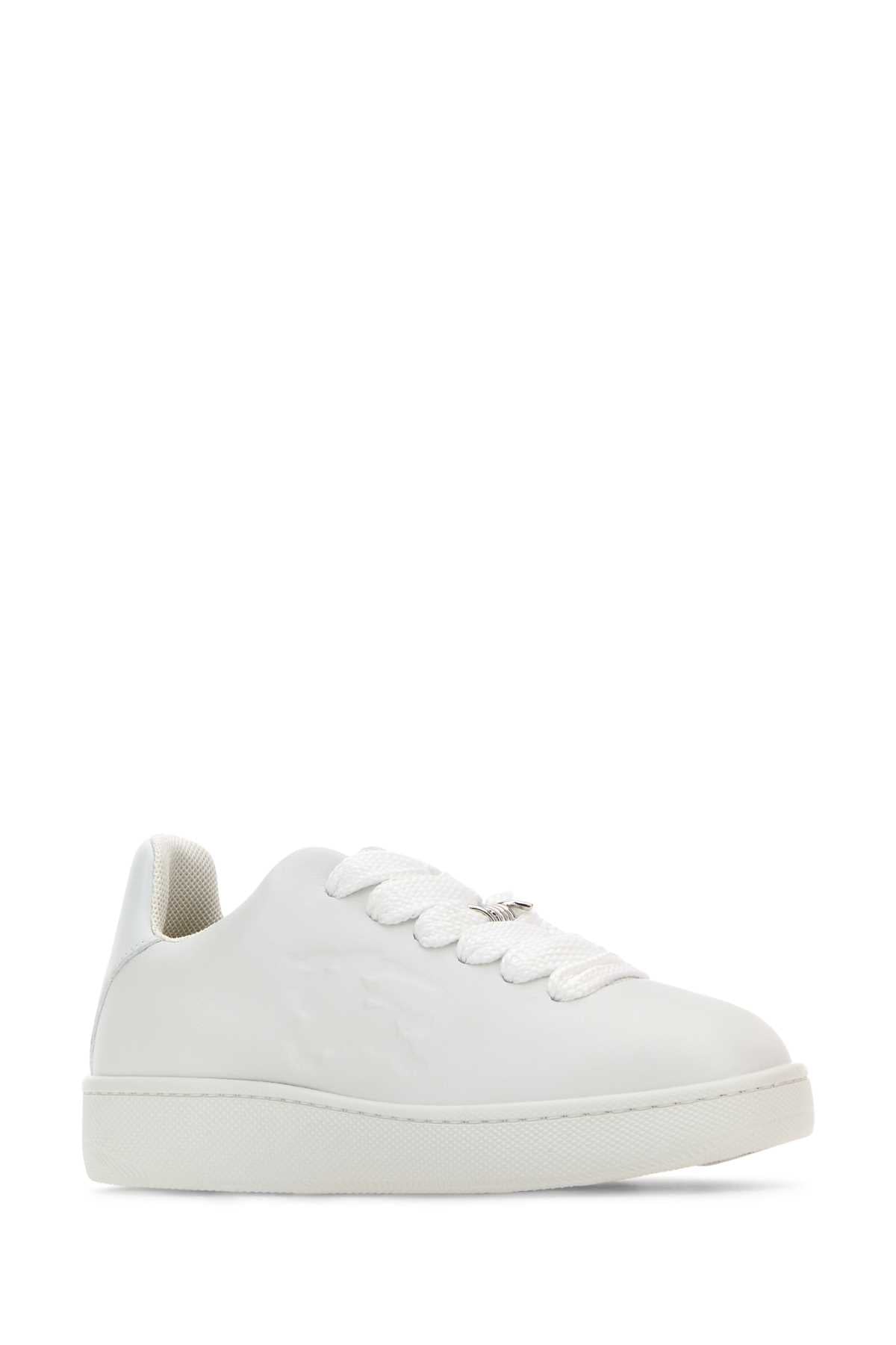 White Leather Box Sneakers