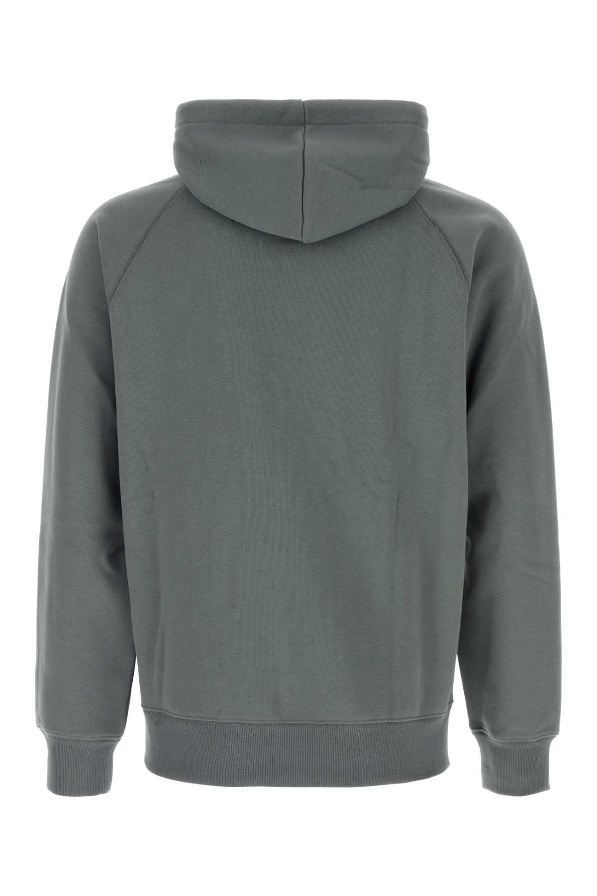 Air Force Blue Cotton Blend Hooded Chase Sweat Cozybluegold Exterior: Polyester Felpe