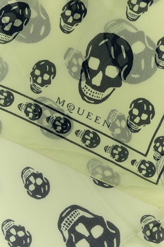 Printed Silk Foulard Pearnavy Ca Skull 104x120 Sciarpe E