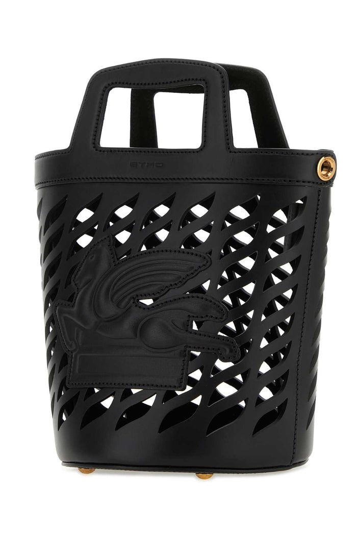 Black Leather Coffa Bucket Bag 1 Borse A Secchiello
