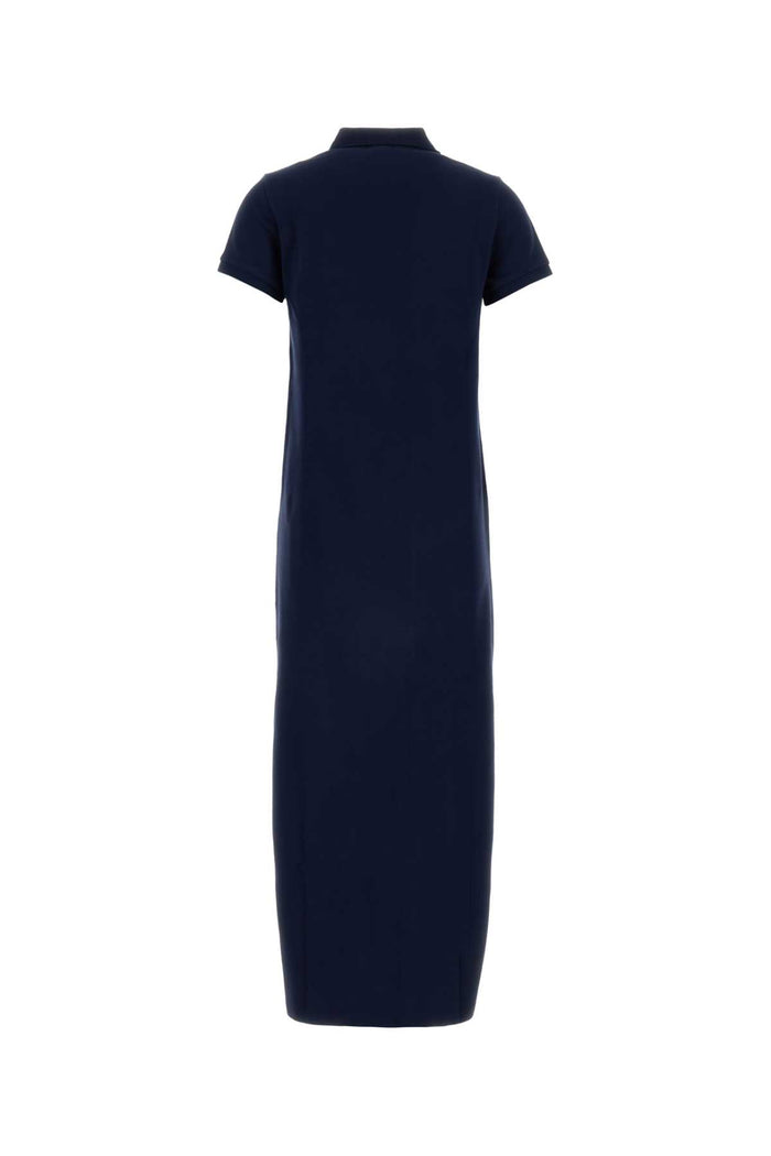 Navy Blue Piquet Polo Dress 003 Exterior: Cotton Abiti