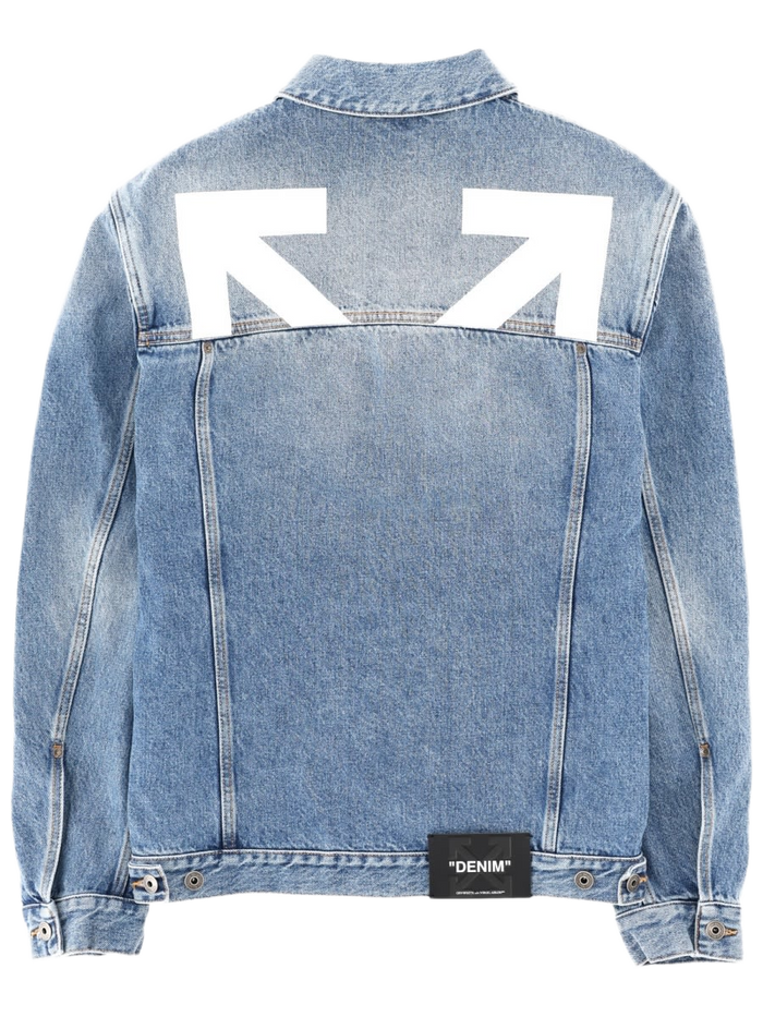 Denim Jacket With Print Cotton Sports