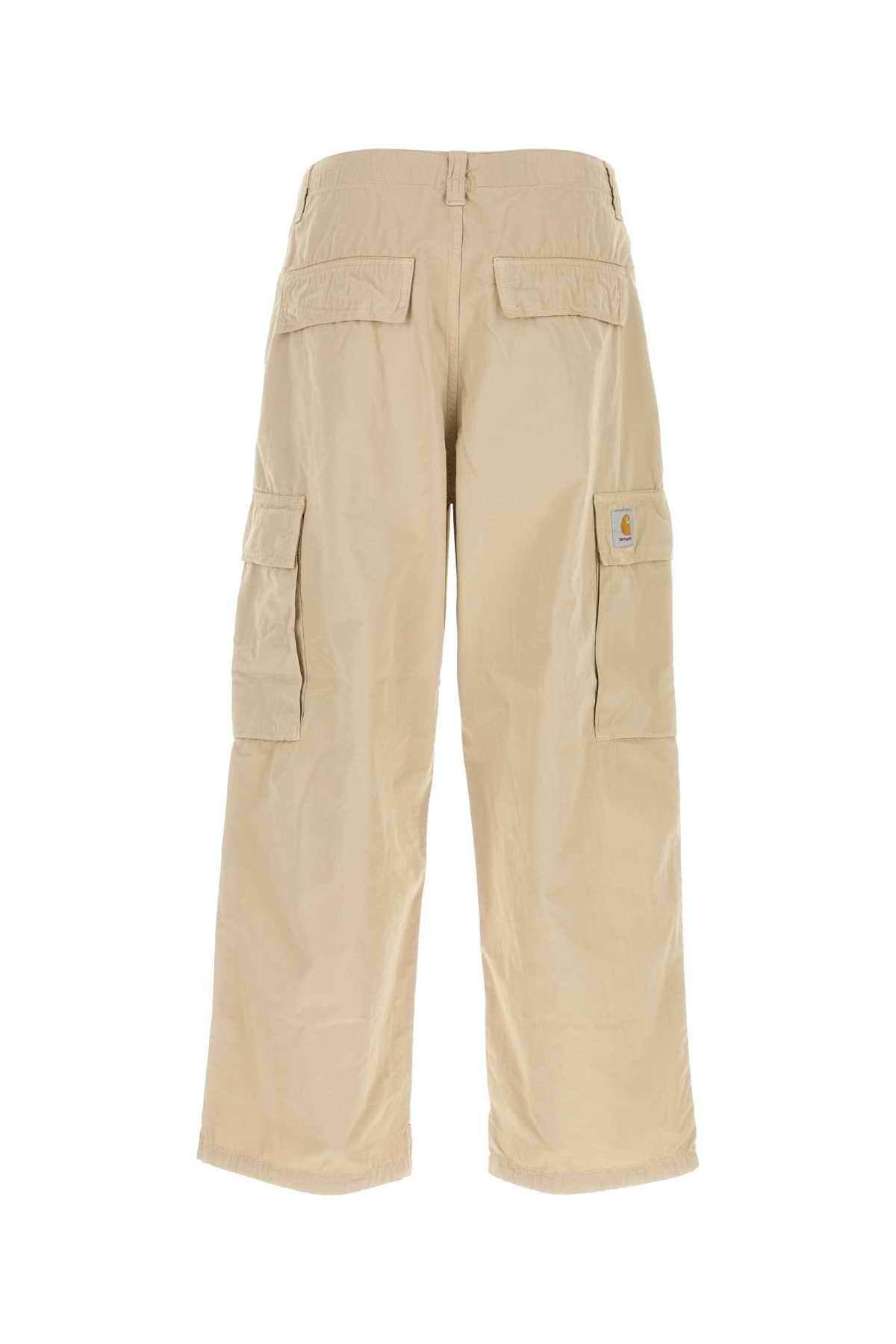 Beige Cotton Kade Cargo Pant Wall 'dothan' Poplin Pantaloni