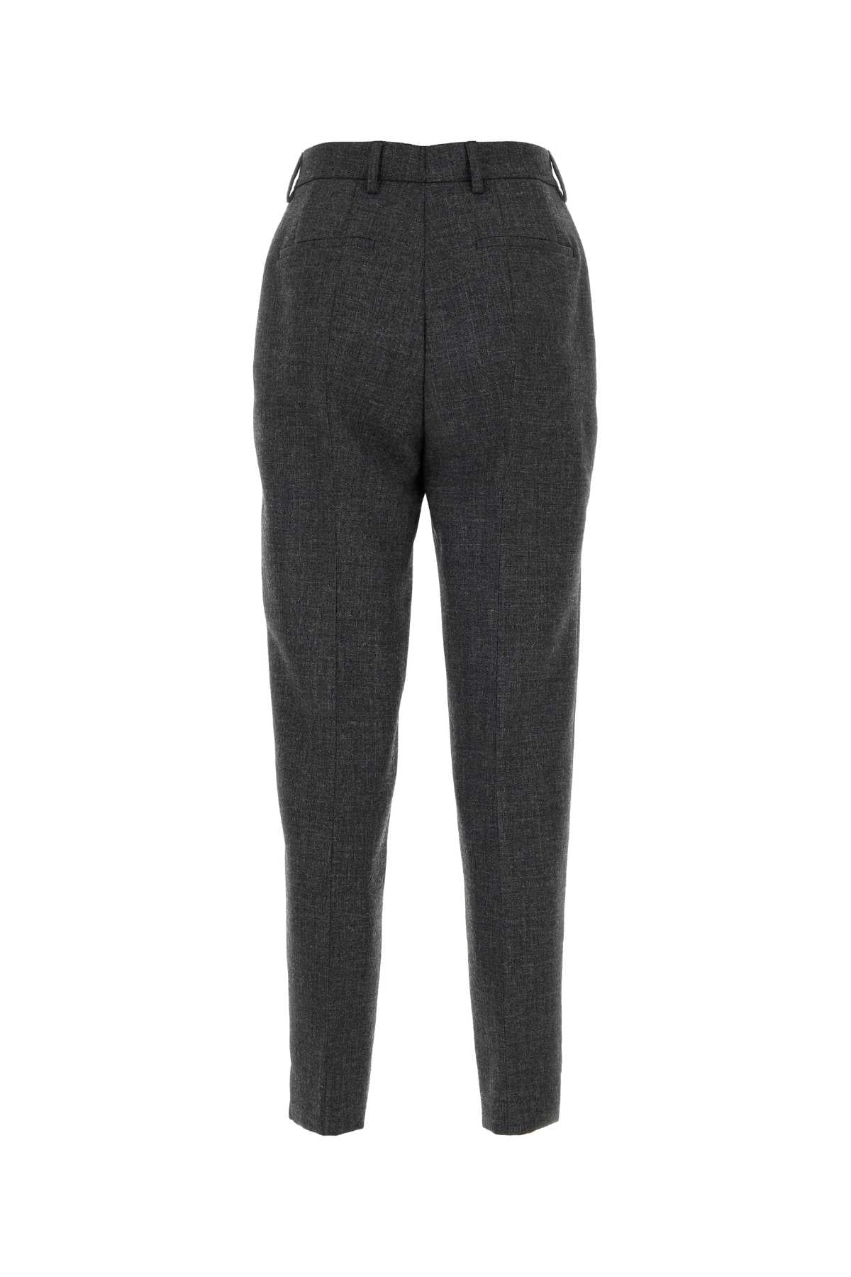 Dark Grey Wool Pant Ardesia Pantaloni