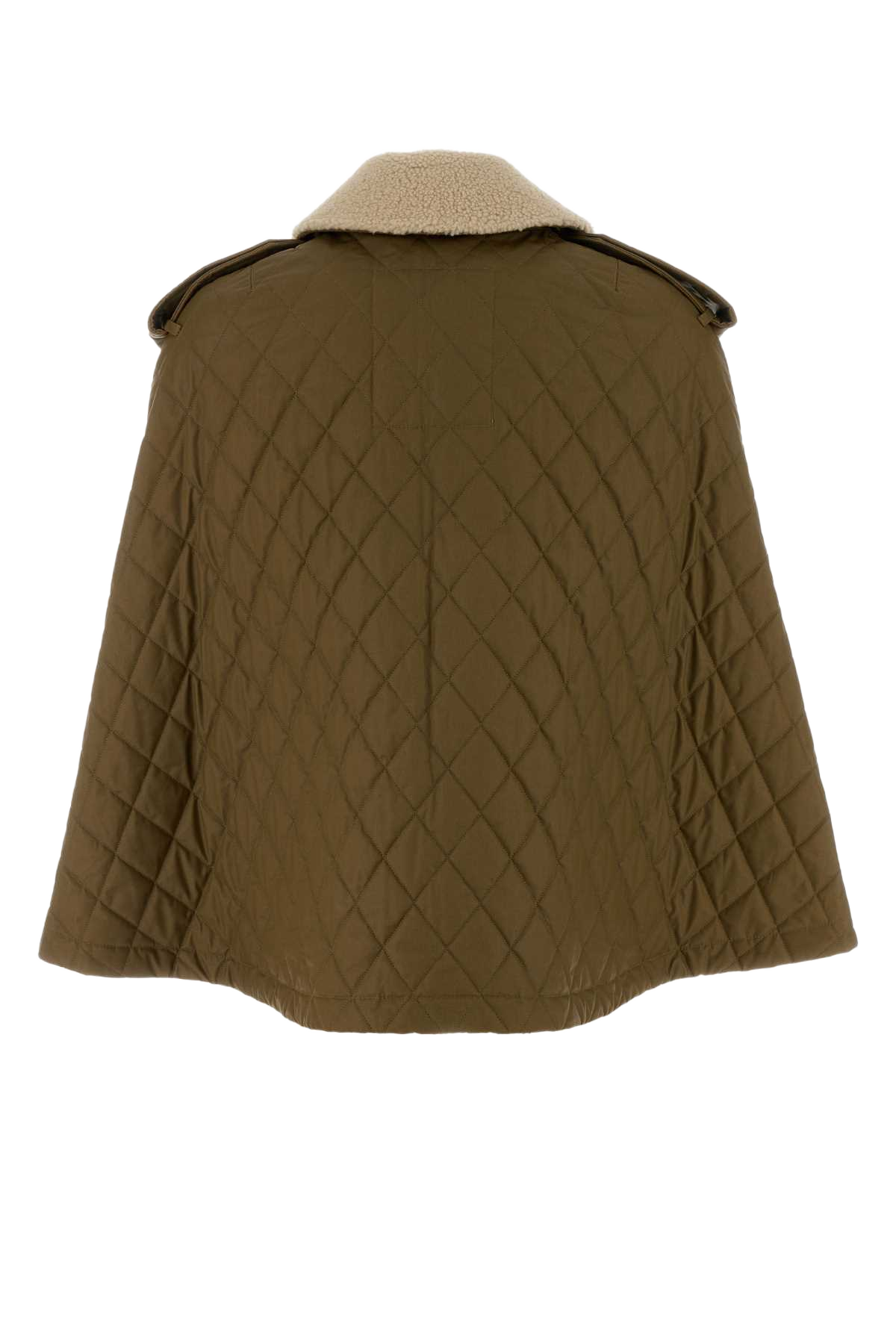 Khaki Cotton Cape Walrushemlock Giubbini