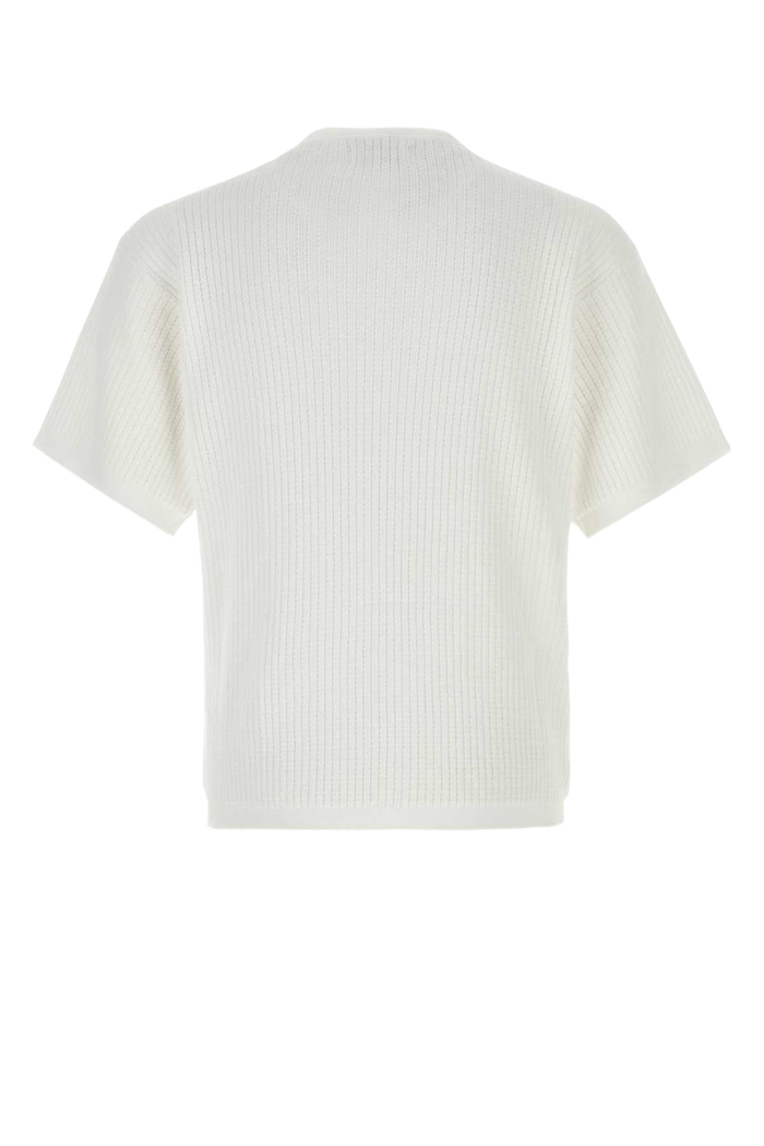 White Cotton Waffle T-Shirt Exterior
