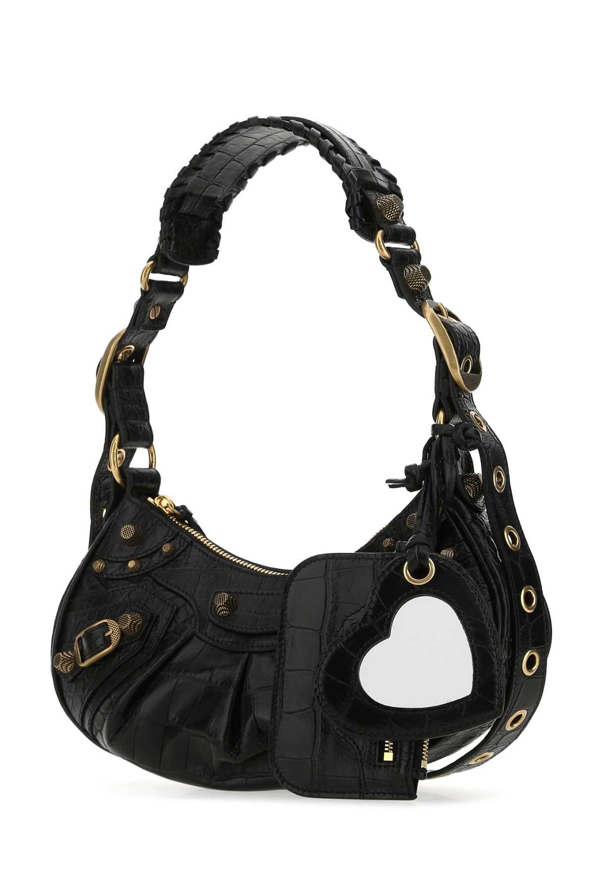 Black Leather Le Cagole Xs Shoulder Bag 1000 Borse A Mano