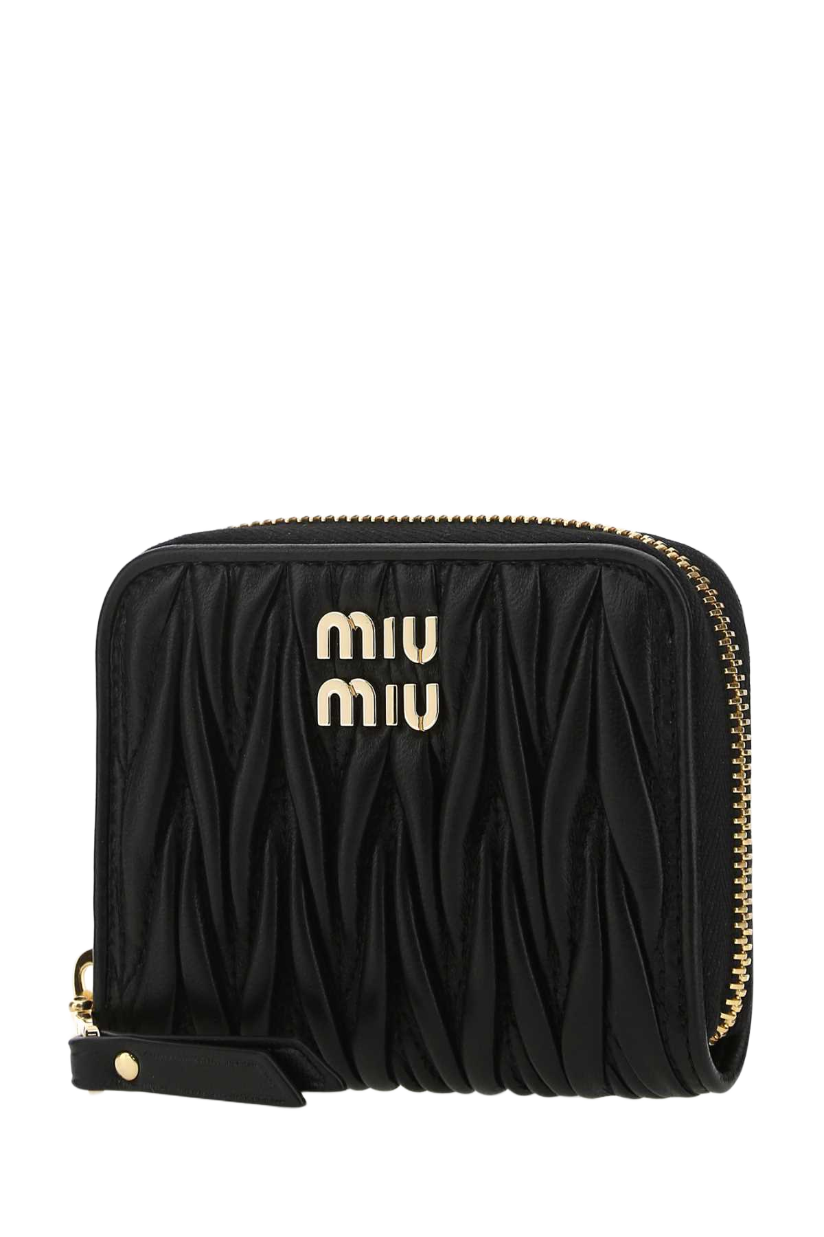 Black Leather Coin Purse Nero Agnello Portafogli