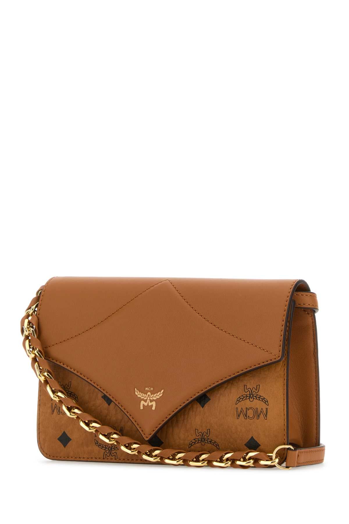 Printed Canvas Diamond Crossbody Bag Cognac Borse A Mano