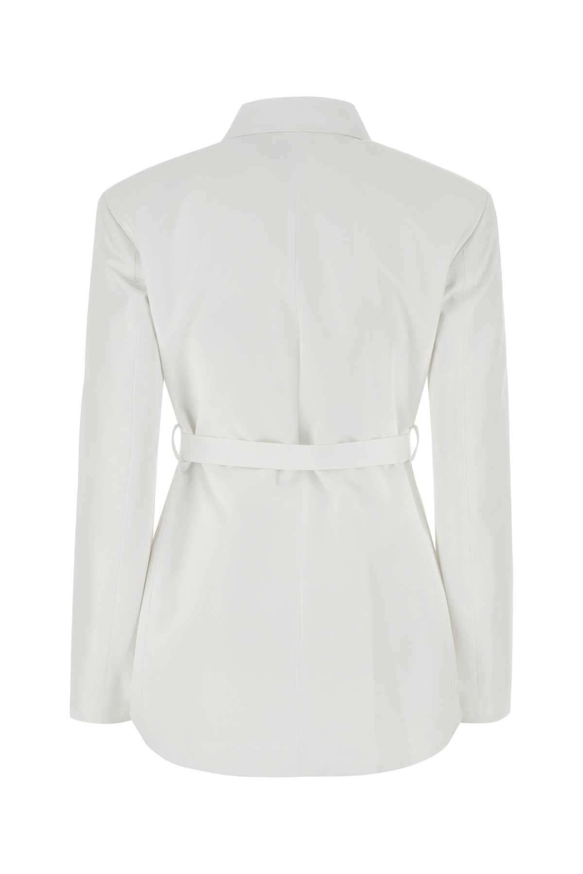 White Poplin Overcoat Biancoottico Exterior: Cotton Giubbini