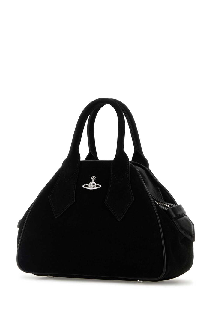 Black Suede Small Yasmine Handbag Borse A Mano