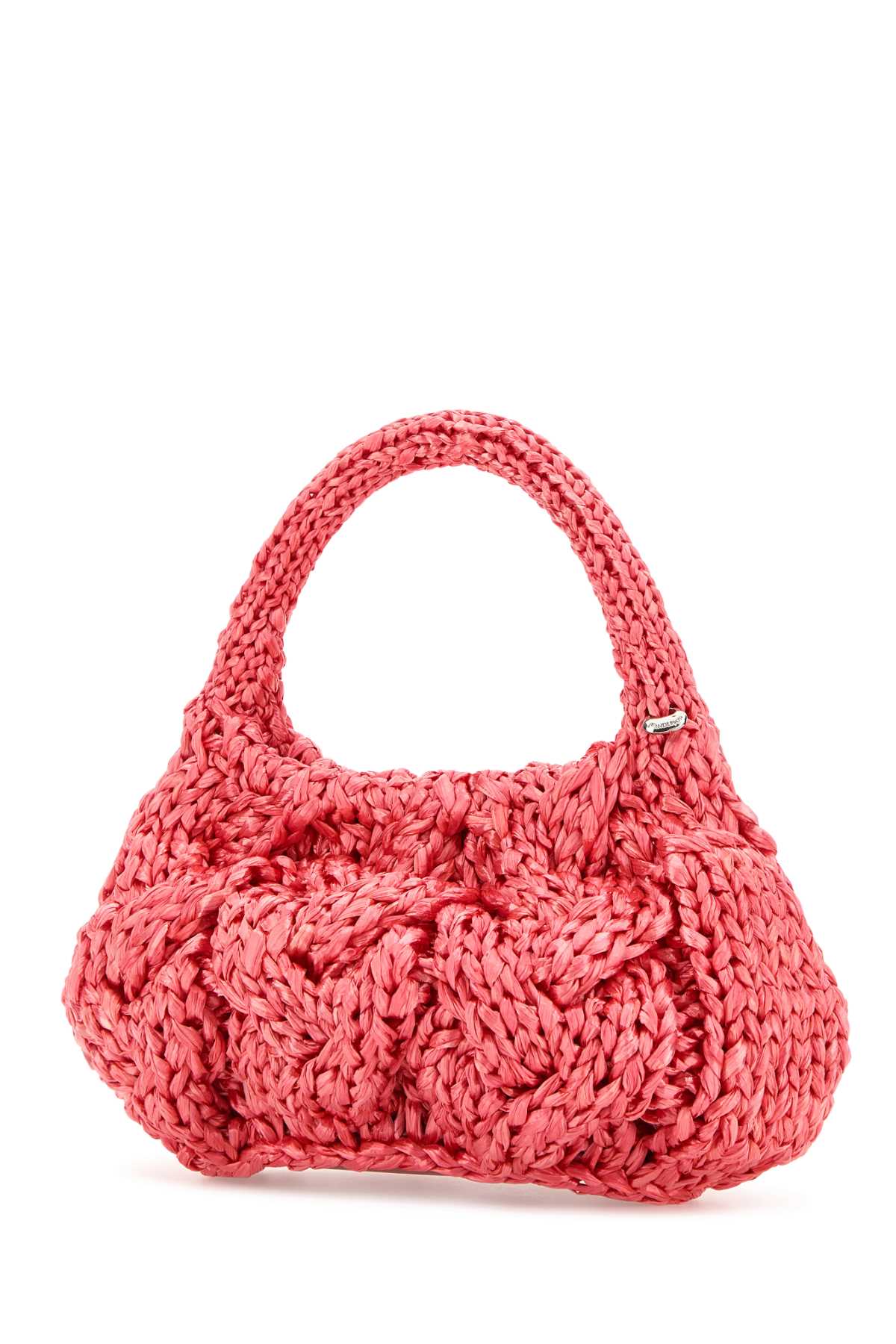 Fuchsia Raffia Small Cable Handbag Bubblegum Borse A Mano
