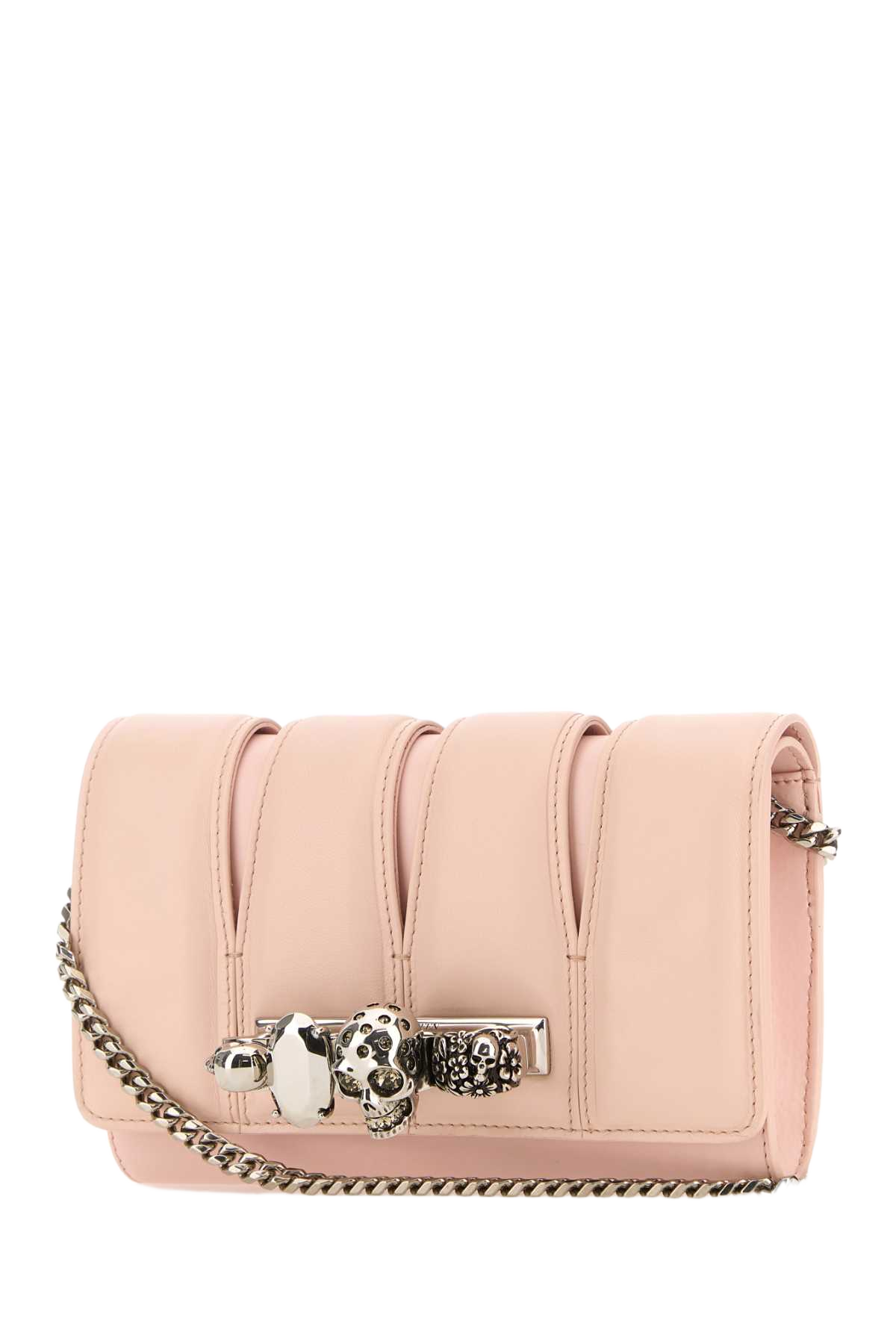 Pink Leather The Slash Clutch Clay