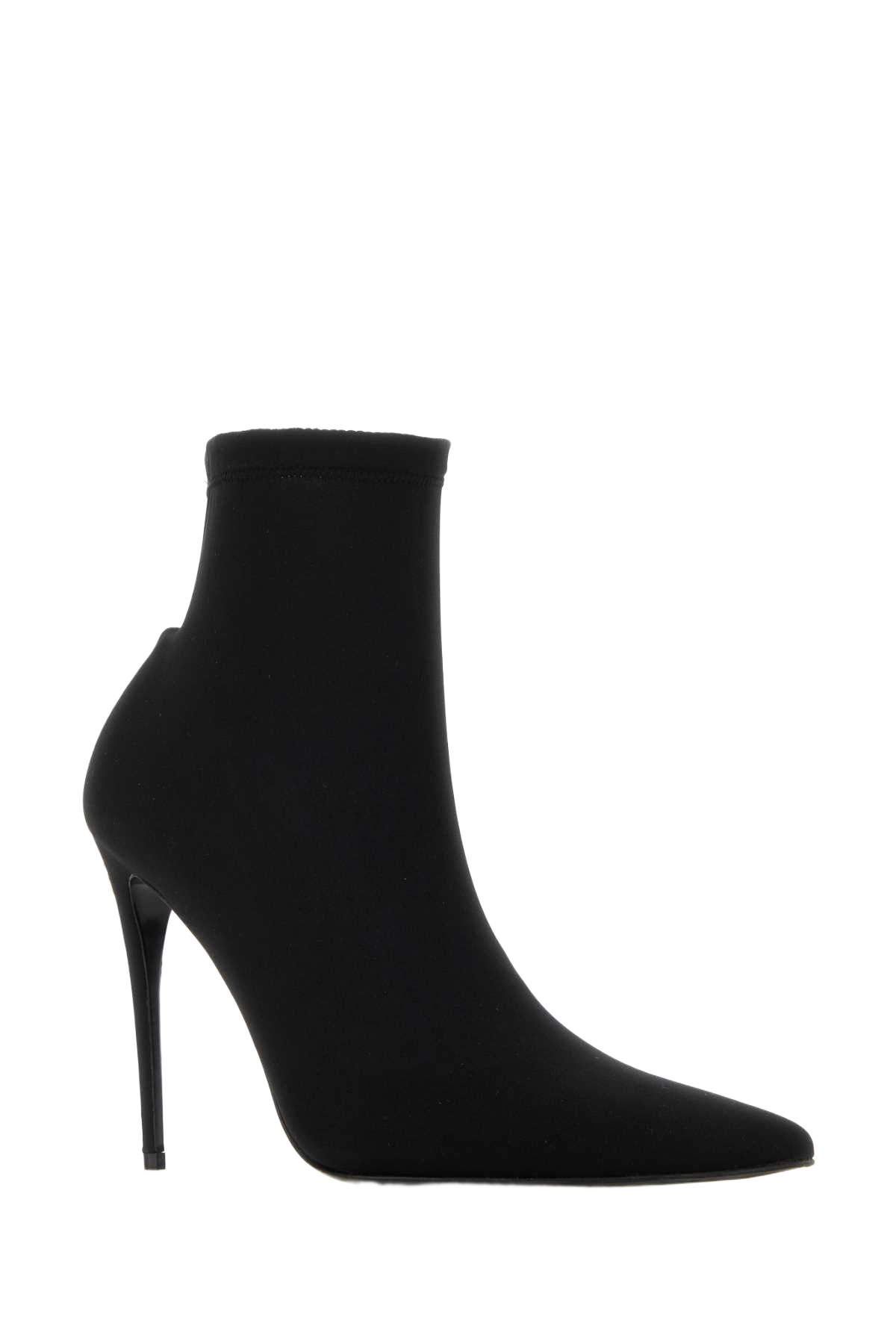 Black Fabric Ankle Boots Nero Stivali