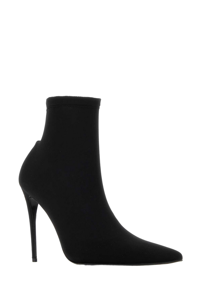 Black Fabric Ankle Boots Nero Stivali