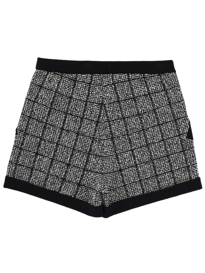Cotton Tweed Shorts Black