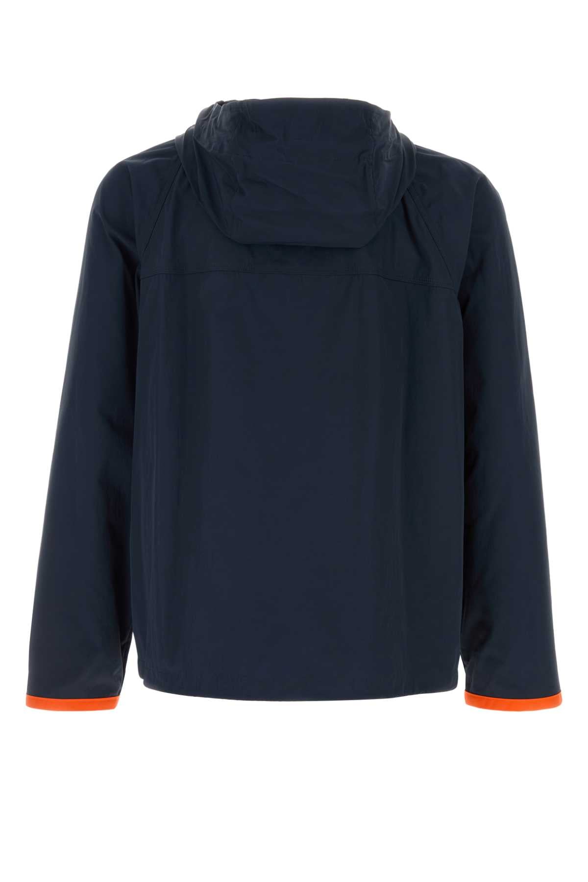 Navy Blue Nylon Windbreaker Blunavy Exterior: Giubbini