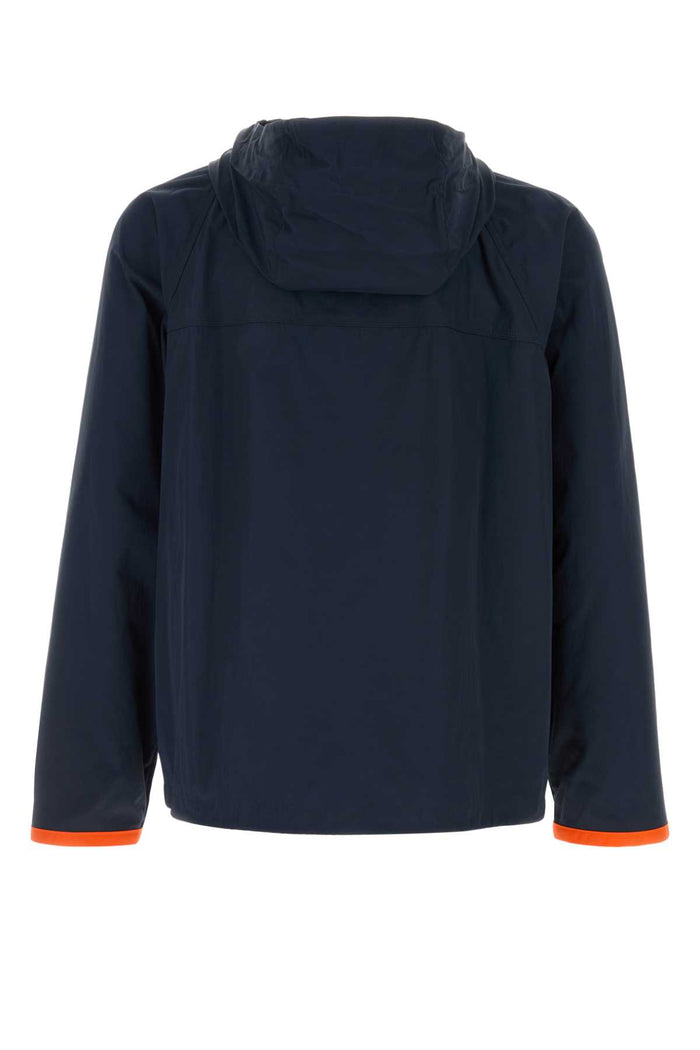 Navy Blue Nylon Windbreaker Blunavy Exterior: Giubbini