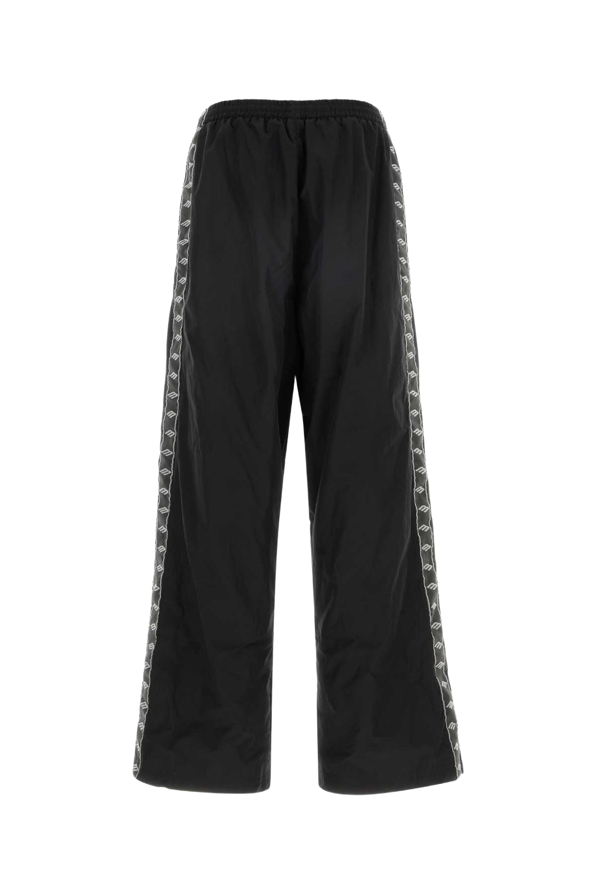 Black Cotton And Nylon Pant T Pantaloni
