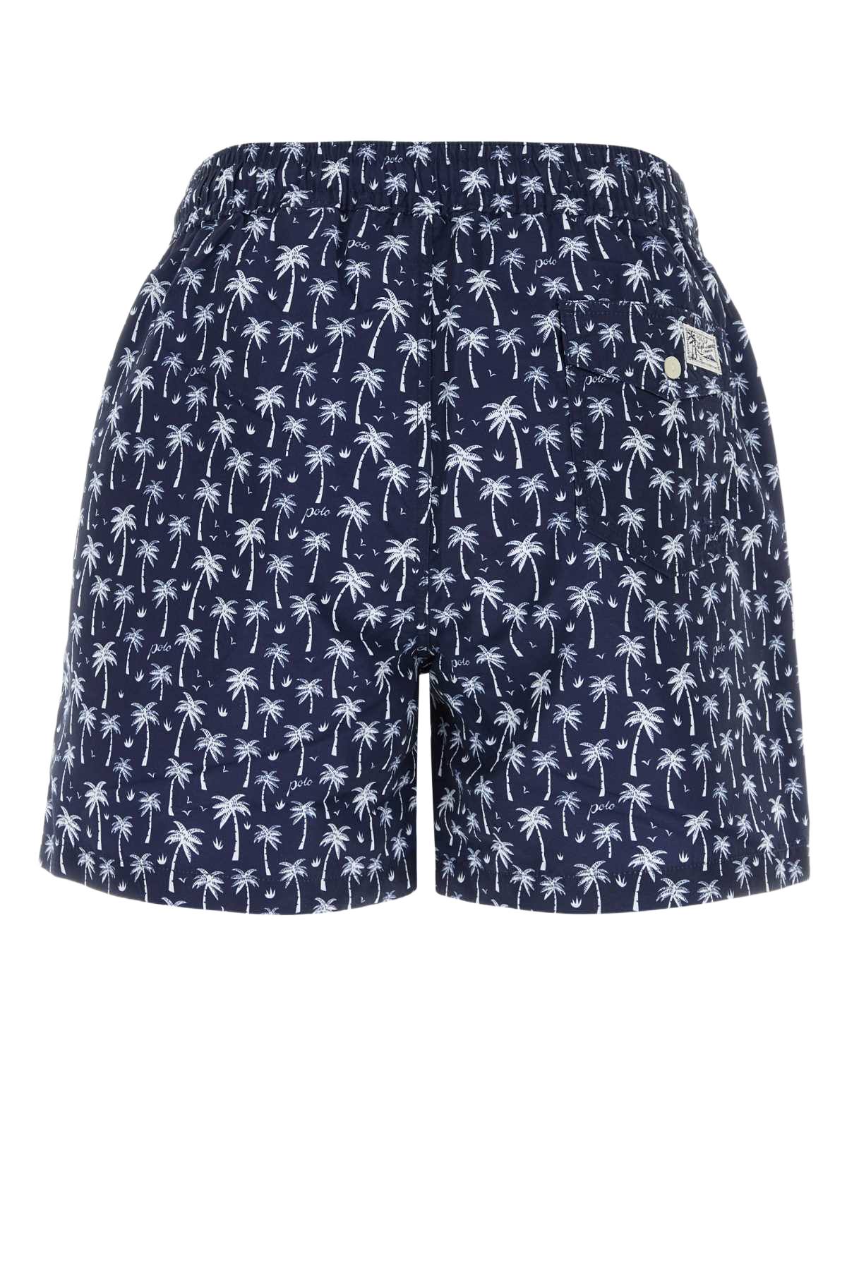 Printed Polyester Swimming Shorts Bluepolopalms Costumi Da Bagno