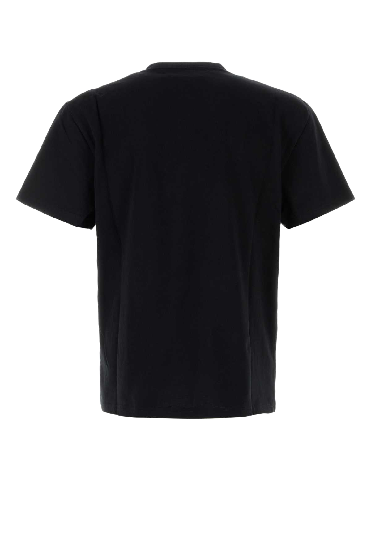 Black Cotton T-Shirt Blackblack Exterior