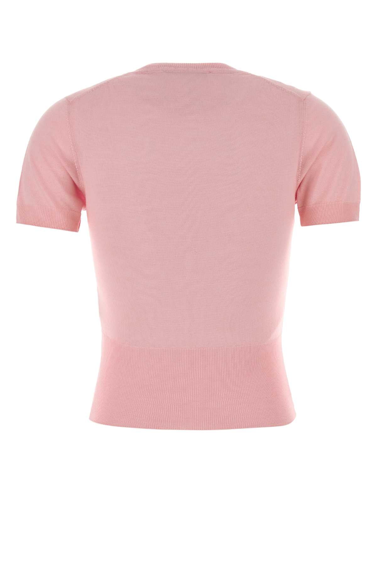 Pink Wool Blend Bea Sweater Exterior: Silk Maglieria