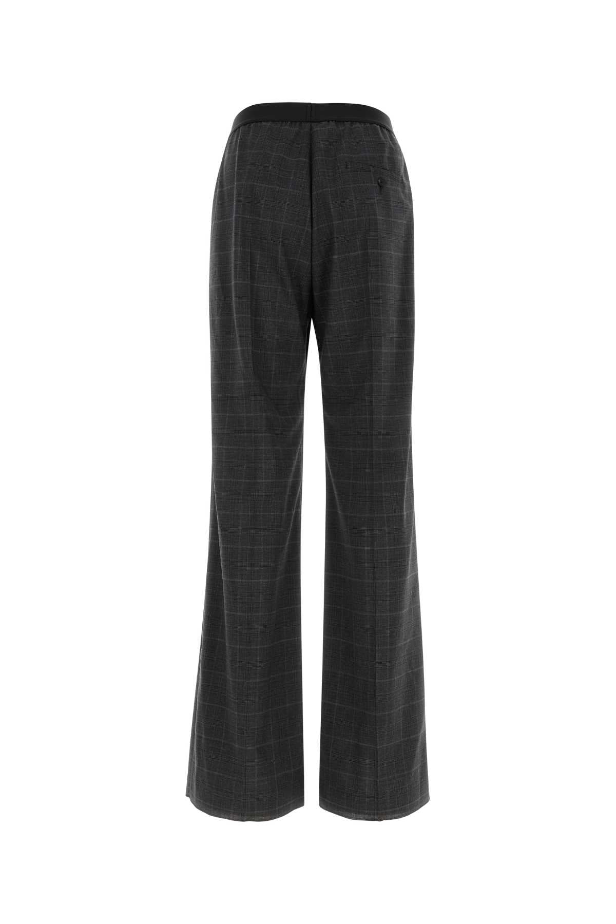 Embroidered Wool Pant Darkgrey Pantaloni