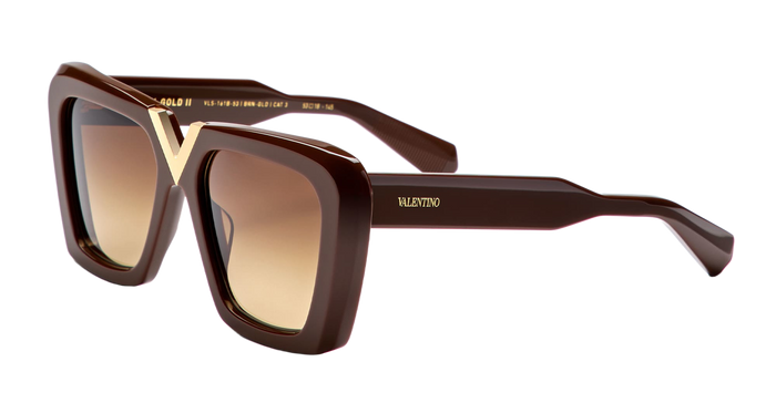V-Gold-Ii - Fondant Brown Gold Nd Acetate Sunglasses