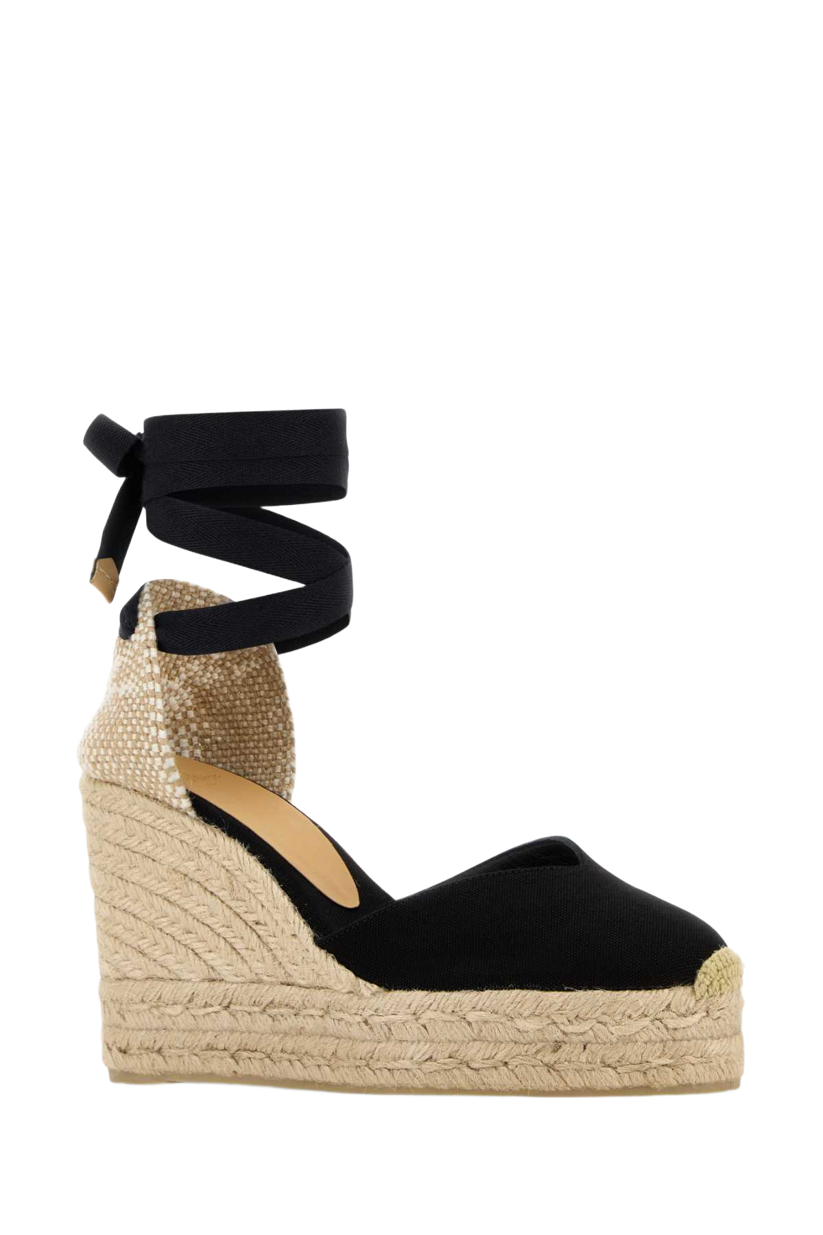 Black Canvas Chiara Wedges Negro Espadrillas