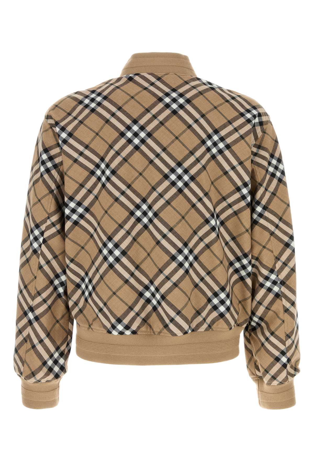 Embroidered Polyester Blend Bomber Jacket Lindenipcheck Giubbini