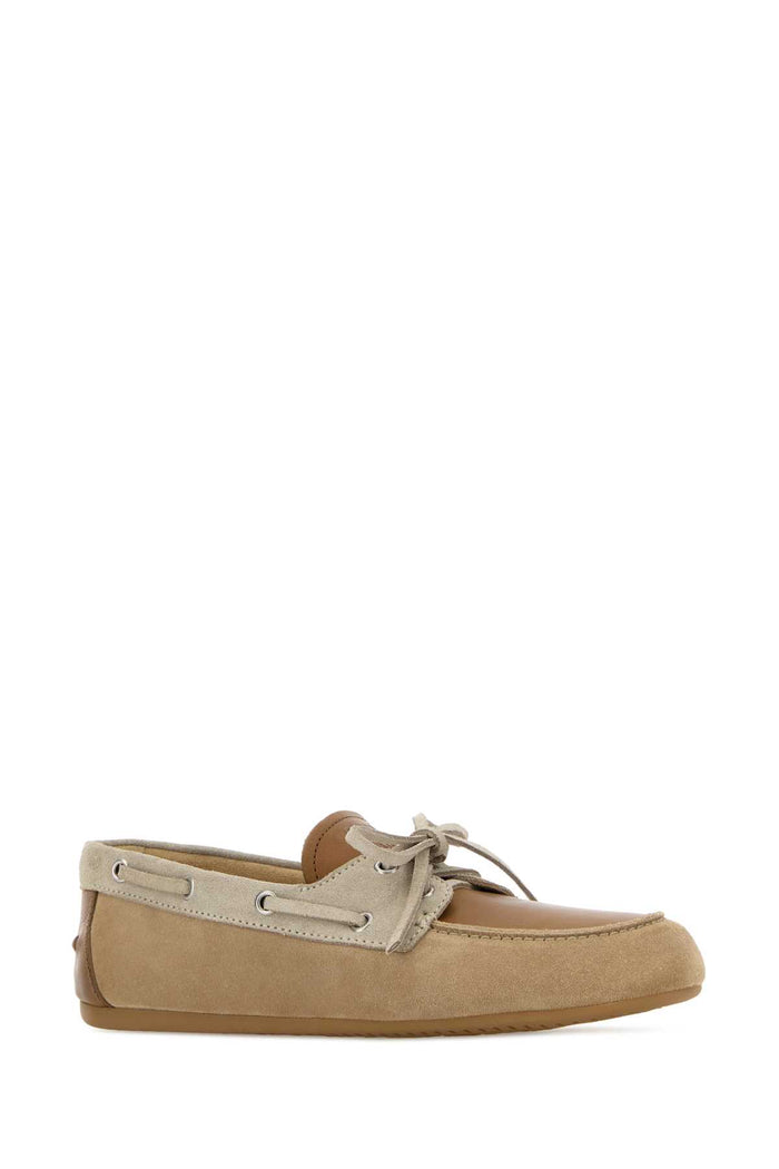 Multicolor Leather And Suede Loafers Ecrucannella Mocassini