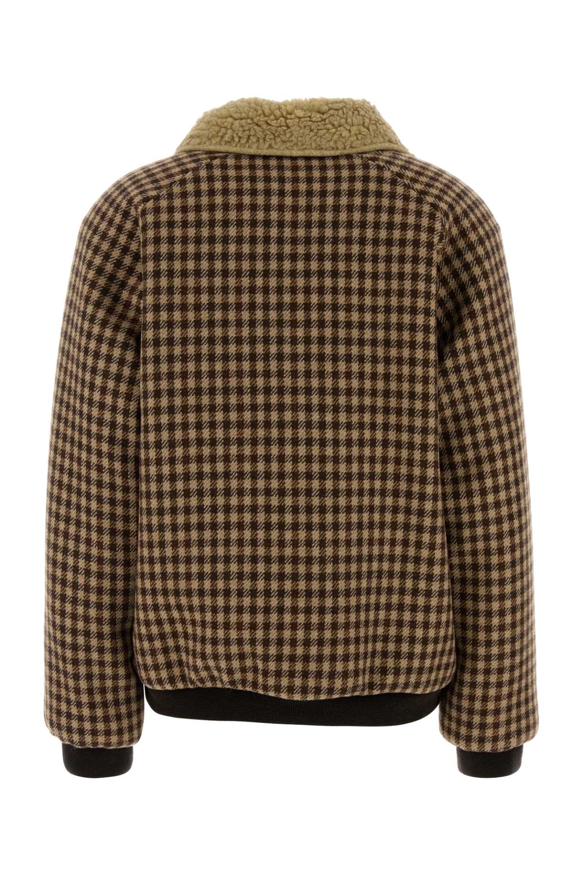 Embroidered Wool Jacket Cammello+cacao Giubbini