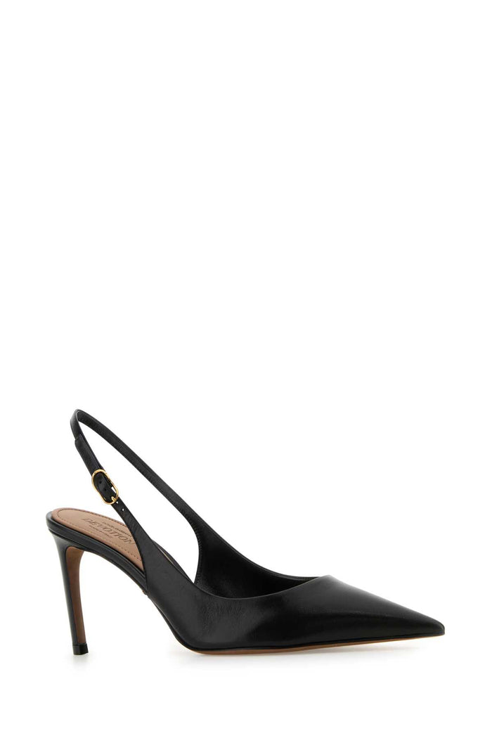 Black Leather Devotion 75 Pumps Nero Scarpe Con Tacco