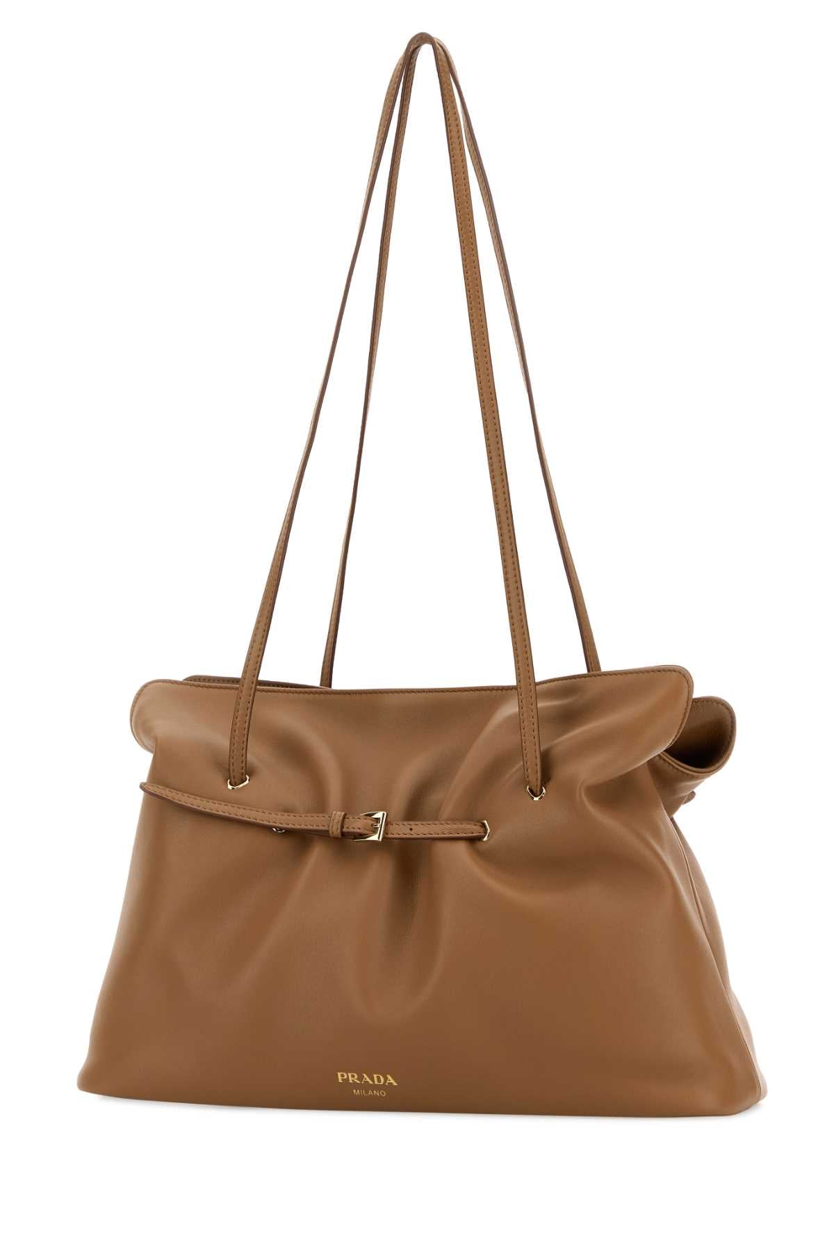 Camel Nappa Leather Shoulder Bag Caramel Borse A Mano