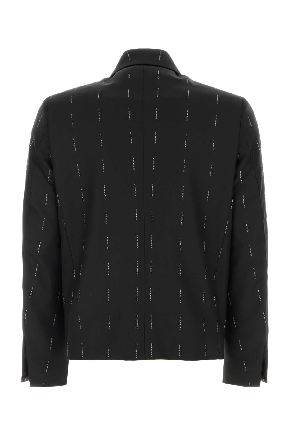 Embroidered Twill Blazer Black Exterior: Wool Lining: Cupro Giacche E Gilet