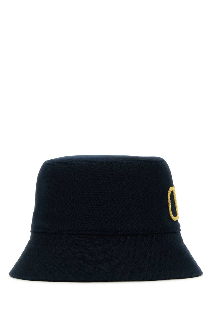 Midnight Blue Cotton Bucket Hat Blunotteoro Cappelli E Fasce Per Capelli