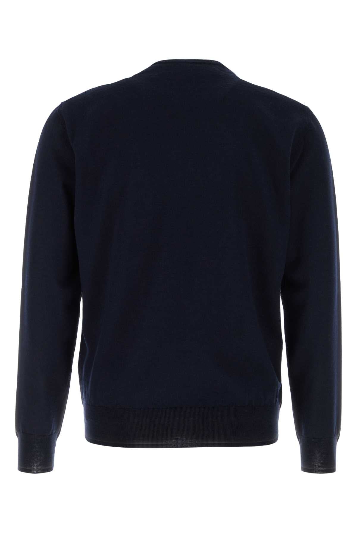 Navy Virgin Wool Maglie