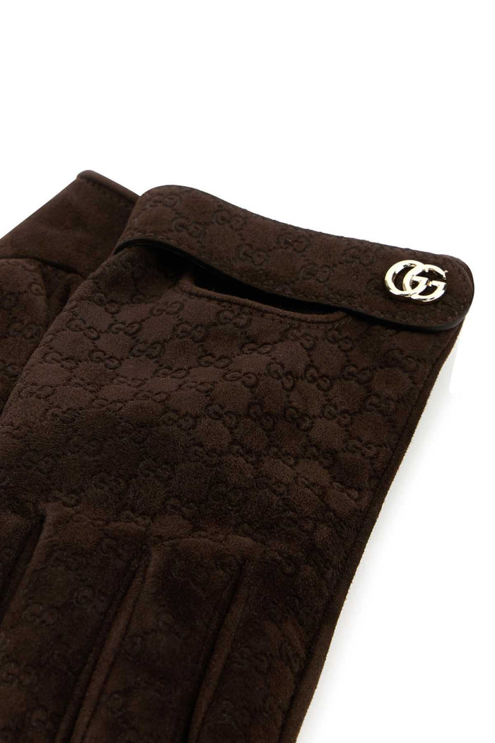 Brown Suede Gloves Guanti